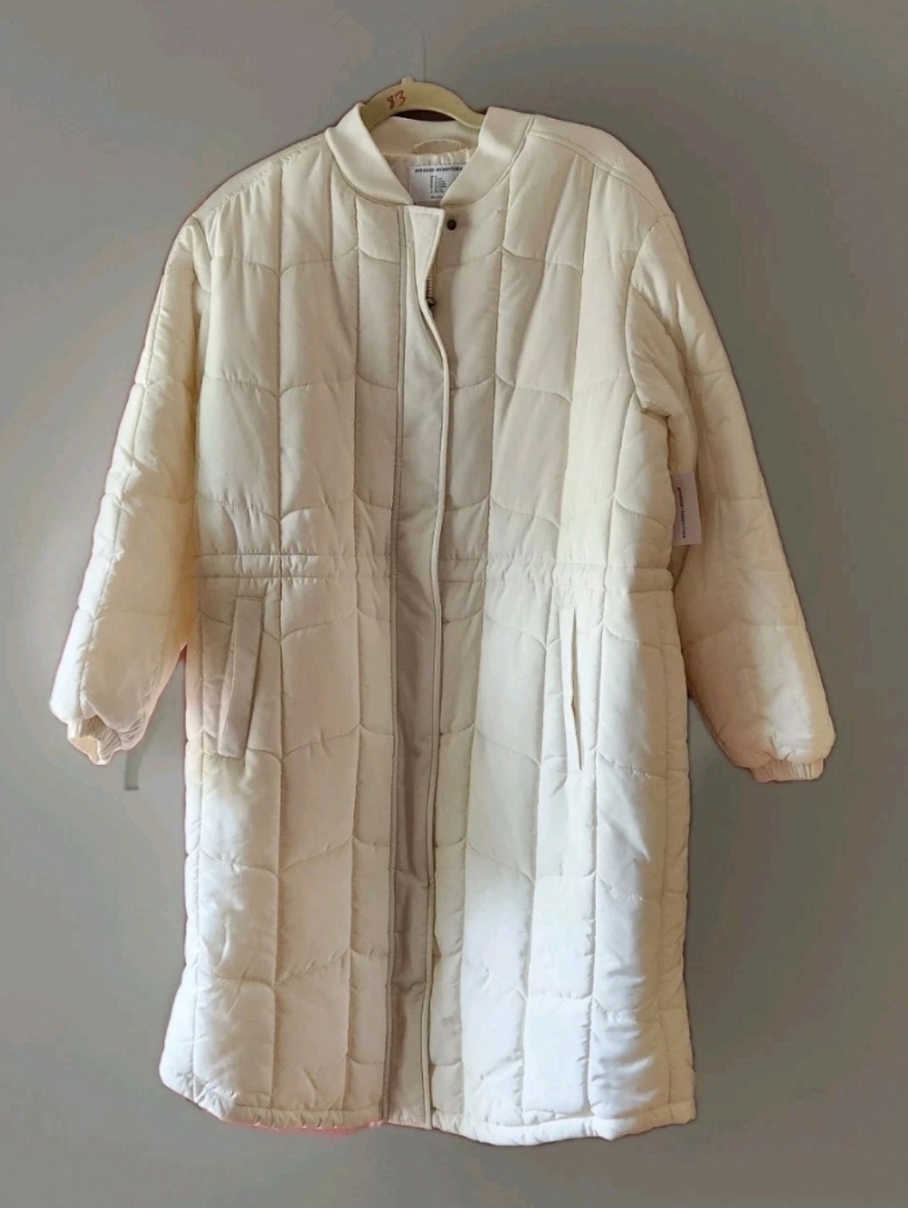 Amazon Essentials Long Puffer Jacket White Plus 1X NWT